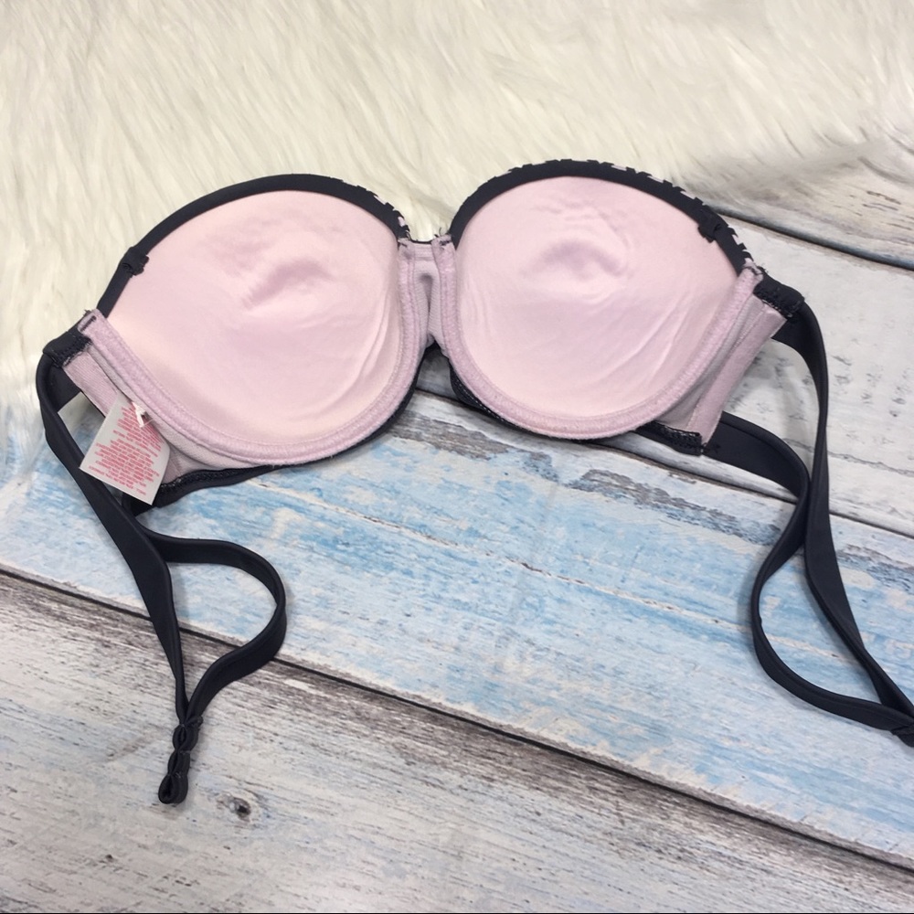 Xhilaration bikini top gray and pink size S * - Picture 4 of 5